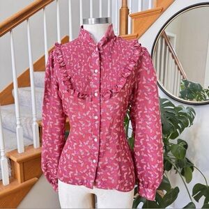 Women's Vintage Ruffle Prarie Blouse